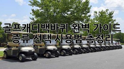 골프캐디백바퀴🧳 완벽 가이드: 종류, 선택, 사용법 총정리! ⛳